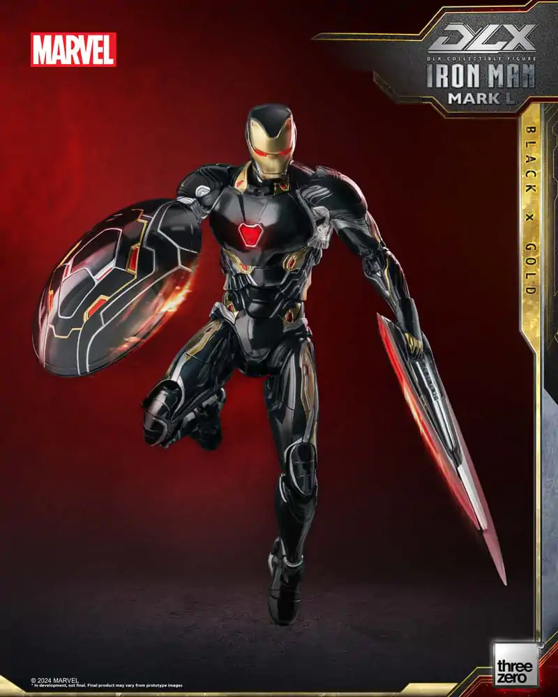 Infinity Saga DLX Action Figure 1/12 Iron Man Mark 50 (Black X Gold) 17 cm termékfotó