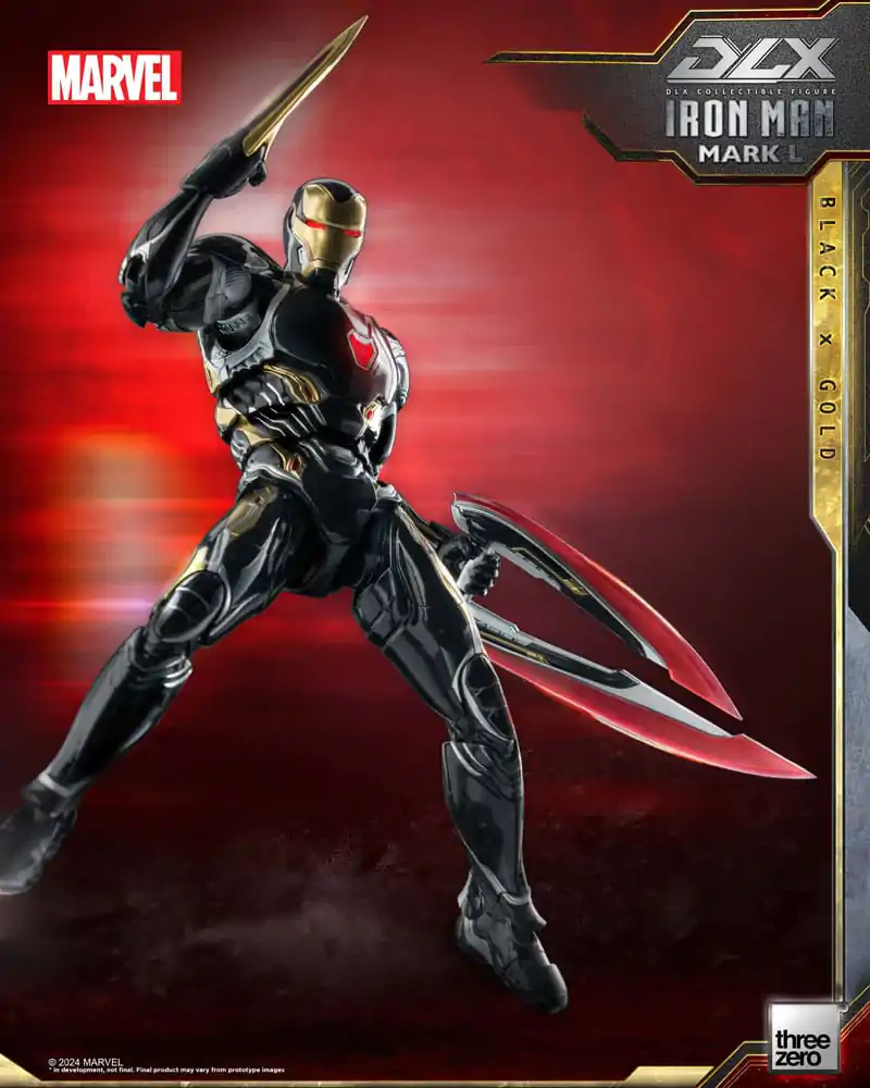 Infinity Saga DLX Action Figure 1/12 Iron Man Mark 50 (Black X Gold) 17 cm termékfotó