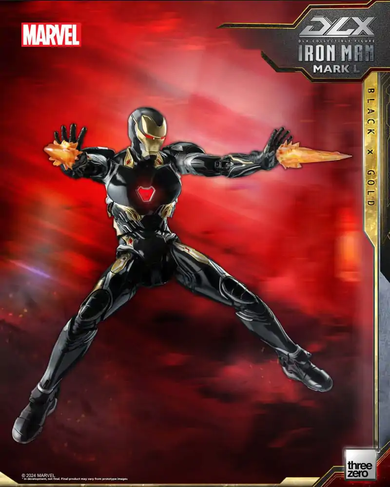 Infinity Saga DLX Action Figure 1/12 Iron Man Mark 50 (Black X Gold) 17 cm termékfotó