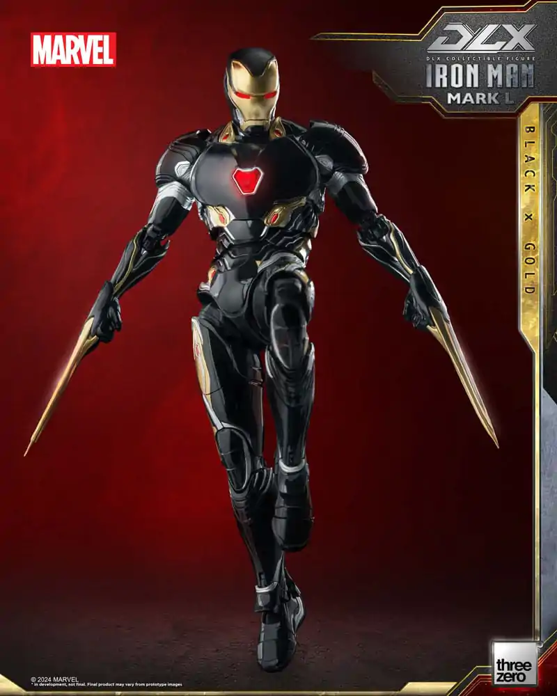 Infinity Saga DLX Action Figure 1/12 Iron Man Mark 50 (Black X Gold) 17 cm termékfotó