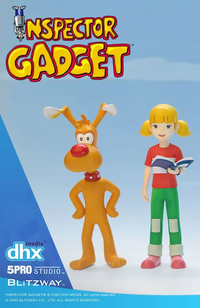 Inspector Gadget Mega Hero Action Figure 2-Pack 1/12 Brain &amp; Penny 11 cm product photo