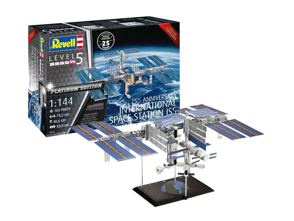 International Space Station ISS Model Kit Gift Set 1/144 25th Anniversary Platinum Edition 74 cm product photo