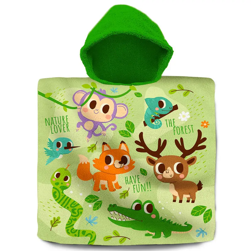 Into the Forest cotton poncho towel product photo