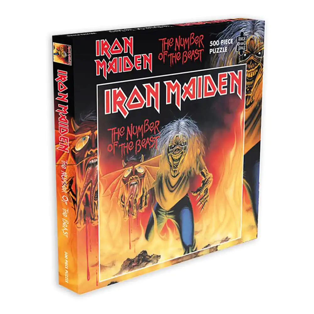 Iron Maiden Rock Saws Jigsaw Puzzle The Number of the Beast Single (500 pieces) product photo