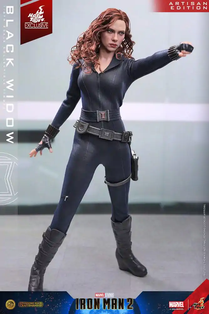 Iron Man 2 Action Figure 1/6 Black Widow Artisan Edition Hot Toys Exclusive 28 cm product photo