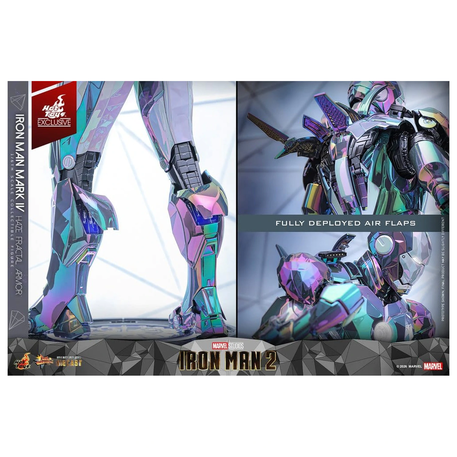 Iron Man 2 Action Figure 1/6 Iron Man Mark IV (Haze Fractal Armor) 33 cm product photo