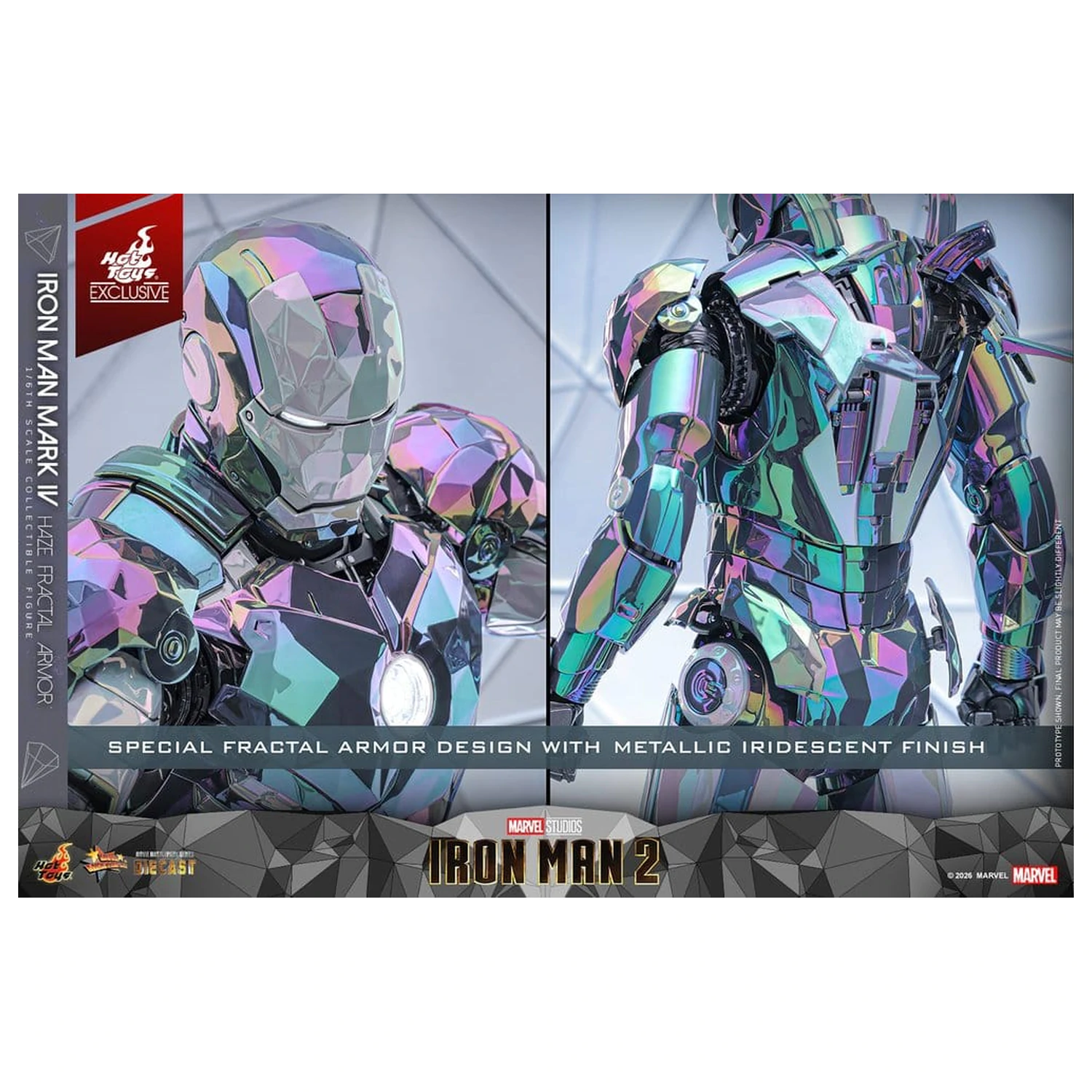 Iron Man 2 Action Figure 1/6 Iron Man Mark IV (Haze Fractal Armor) 33 cm product photo