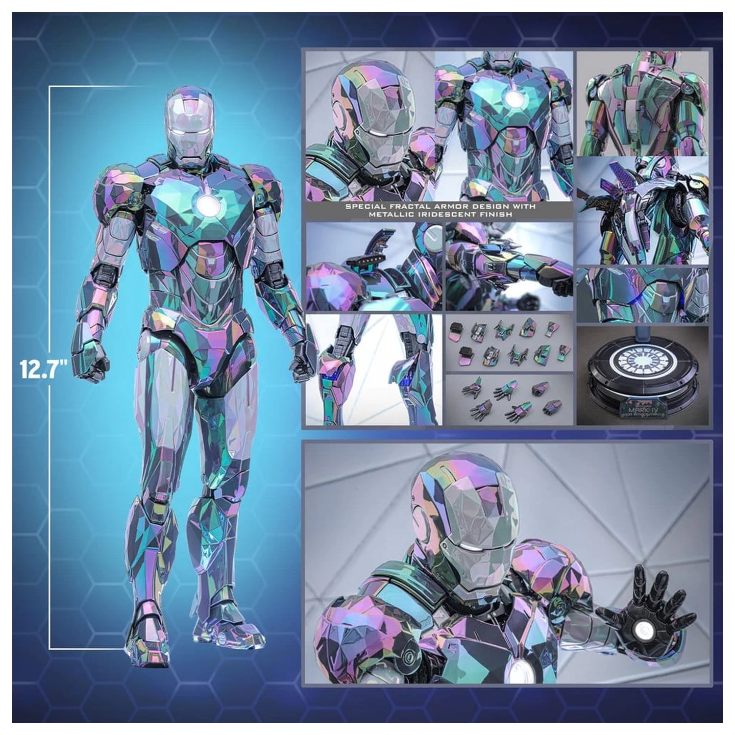 Iron Man 2 Action Figure 1/6 Iron Man Mark IV (Haze Fractal Armor) 33 cm product photo