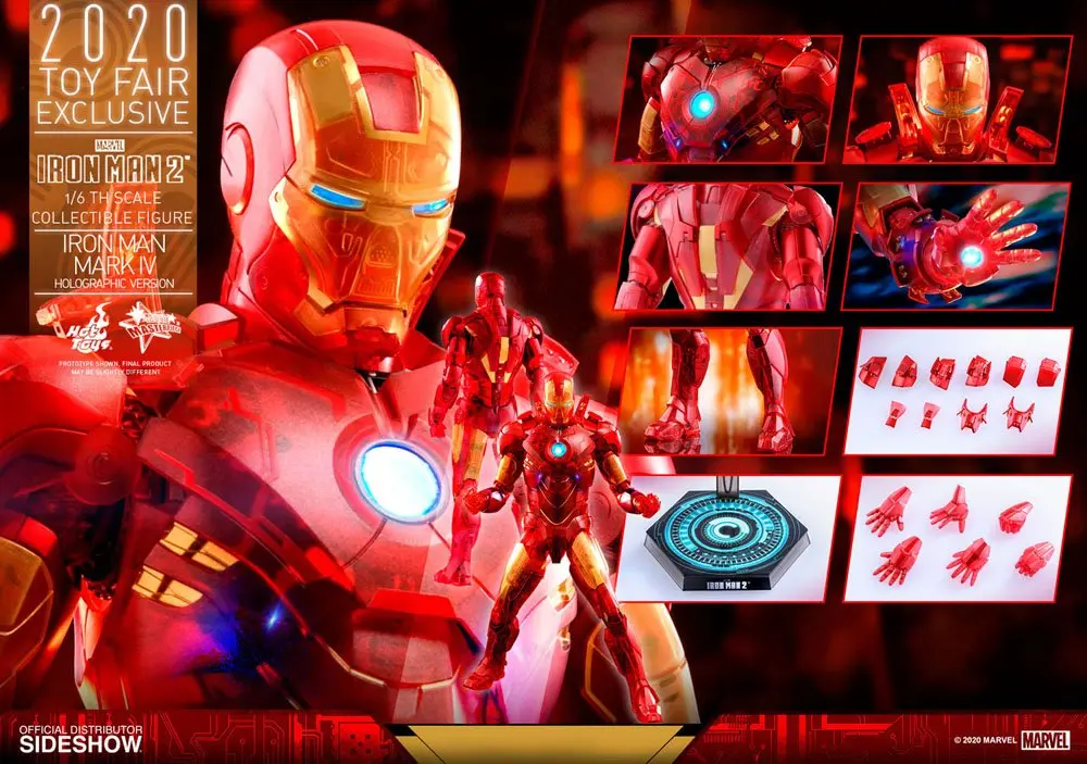Iron Man 2 MM Action Figure 1/6 Iron Man Mark IV (Holographic Version) 2020 Toy Fair Exclusive 30 cm product photo