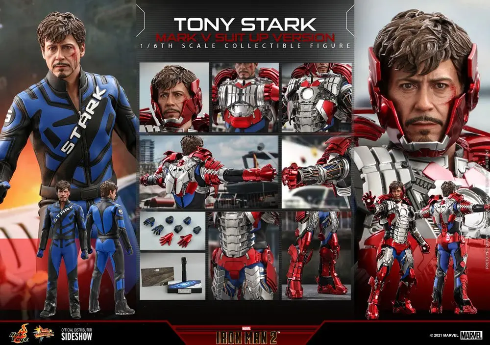 Iron Man 2 Movie Masterpiece Action Figure 1/6 Tony Stark (Mark V Suit Up Version) 31 cm product photo