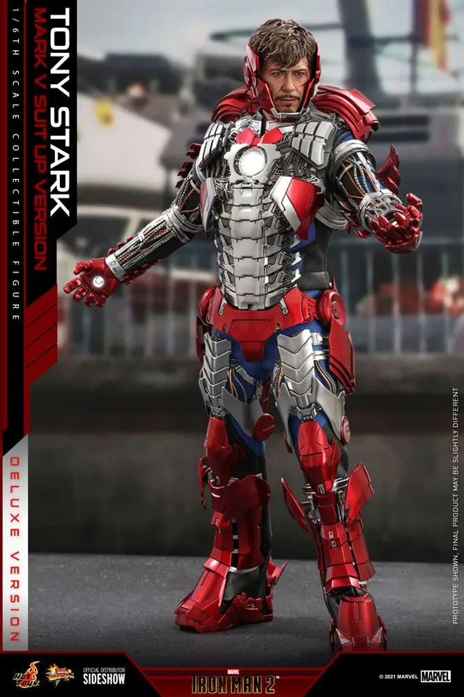 Iron Man 2 Movie Masterpiece Action Figure 1/6 Tony Stark (Mark V Suit Up Version) Deluxe 31 cm termékfotó