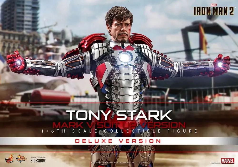 Iron Man 2 Movie Masterpiece Action Figure 1/6 Tony Stark (Mark V Suit Up Version) Deluxe 31 cm termékfotó