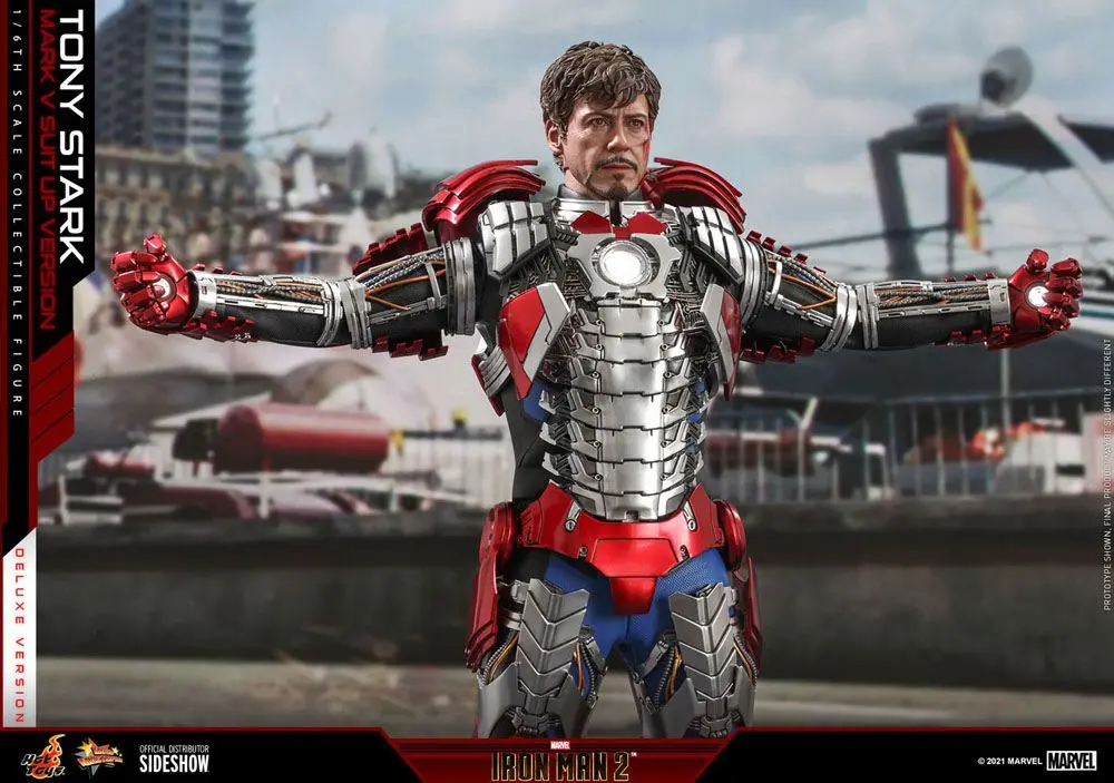 Iron Man 2 Movie Masterpiece Action Figure 1/6 Tony Stark (Mark V Suit Up Version) Deluxe 31 cm termékfotó