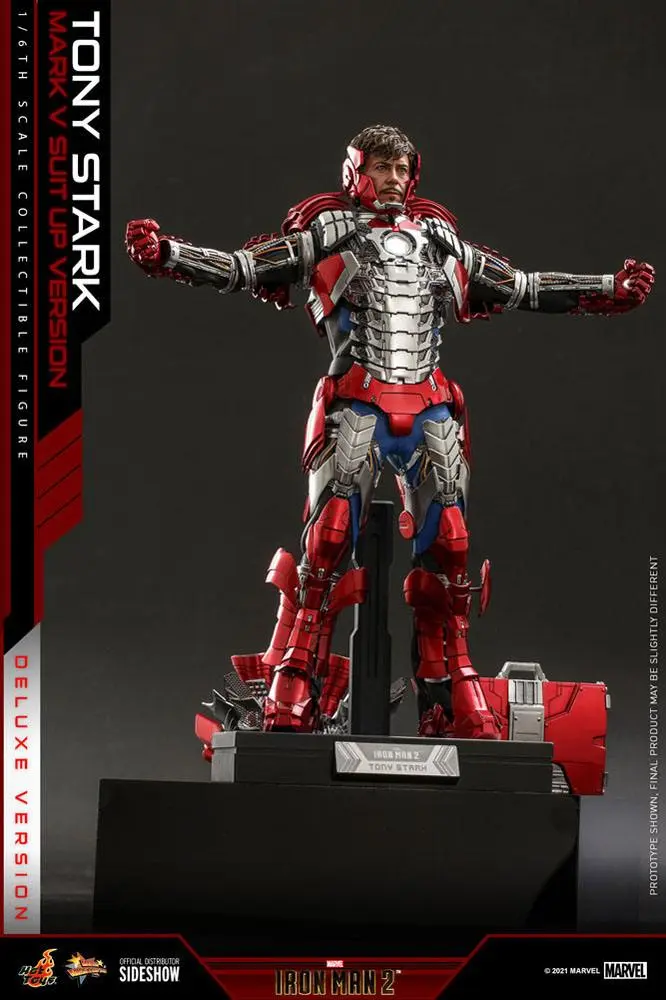 Iron Man 2 Movie Masterpiece Action Figure 1/6 Tony Stark (Mark V Suit Up Version) Deluxe 31 cm termékfotó