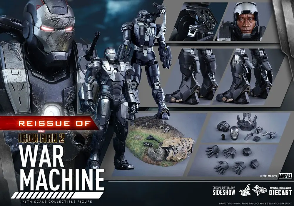 Iron Man 2 Movie Masterpiece Action Figure 1/6 War Machine 32 cm product photo