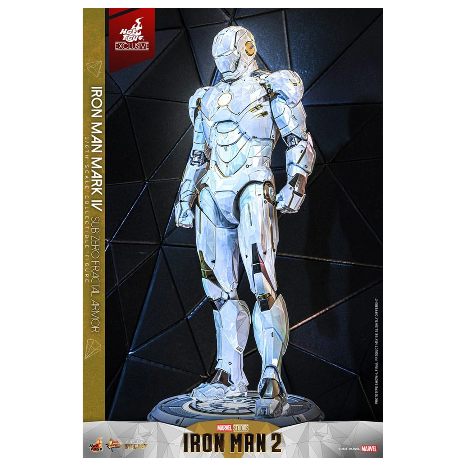 Iron Man 2 Movie Masterpiece Diecast Action Figure 1/6 Iron Man Mark IV (Sub-Zero Fractal Armor) Hot Toys Exclusive 33 cm product photo