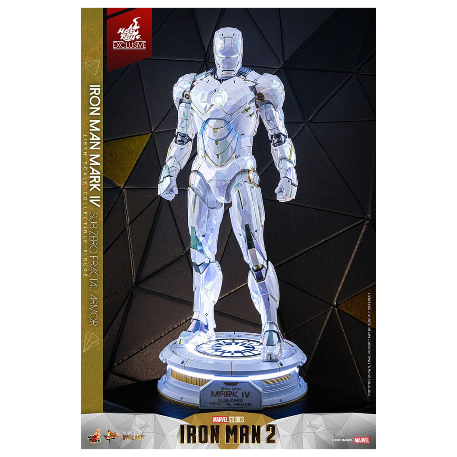 Iron Man 2 Movie Masterpiece Diecast Action Figure 1/6 Iron Man Mark IV (Sub-Zero Fractal Armor) Hot Toys Exclusive 33 cm product photo