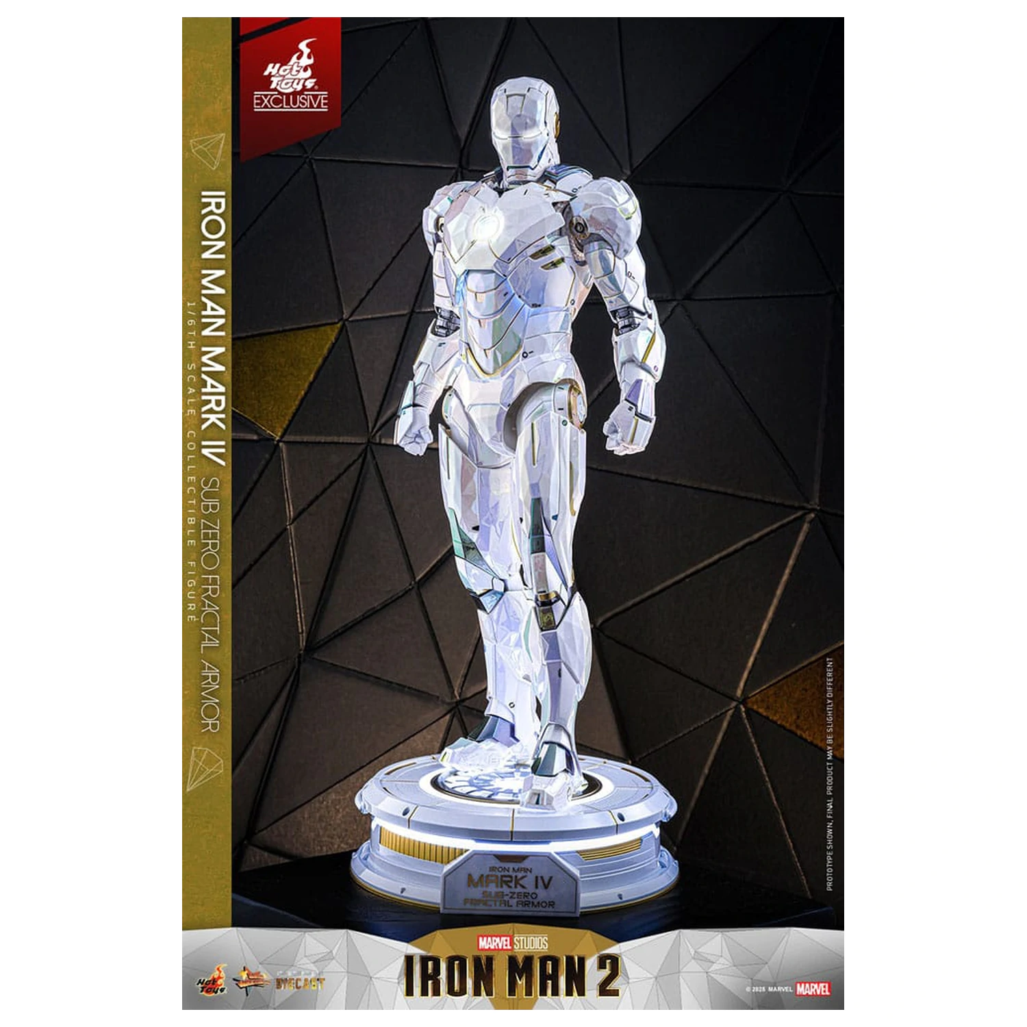 Iron Man 2 Movie Masterpiece Diecast Action Figure 1/6 Iron Man Mark IV (Sub-Zero Fractal Armor) Hot Toys Exclusive 33 cm product photo