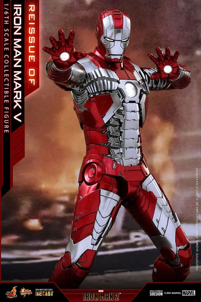 Iron Man 2 Movie Masterpiece Series Diecast Action Figure 1/6 Iron Man Mark V 32 cm product photo