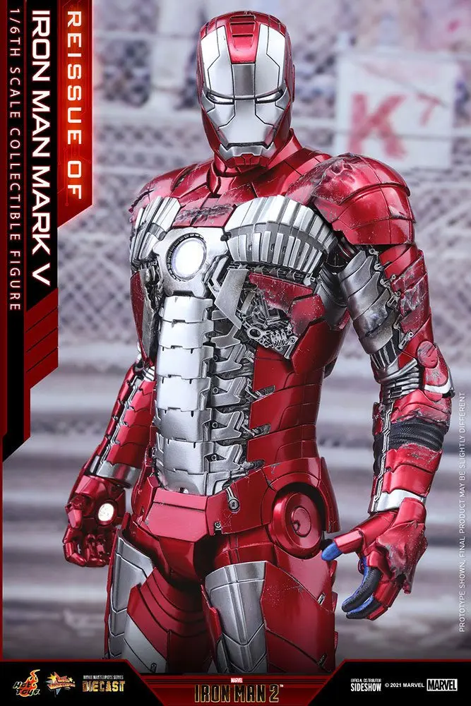 Iron Man 2 Movie Masterpiece Series Diecast Action Figure 1/6 Iron Man Mark V 32 cm product photo