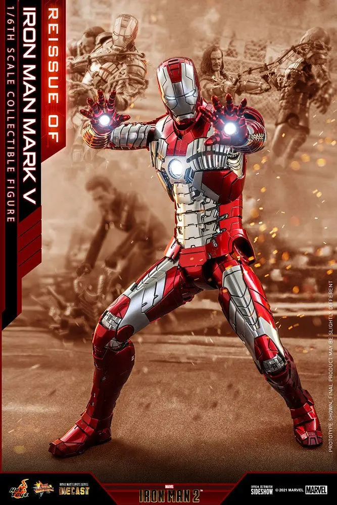 Iron Man 2 Movie Masterpiece Series Diecast Action Figure 1/6 Iron Man Mark V 32 cm product photo