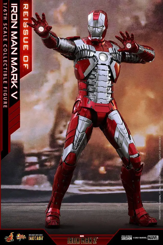 Iron Man 2 Movie Masterpiece Series Diecast Action Figure 1/6 Iron Man Mark V 32 cm product photo