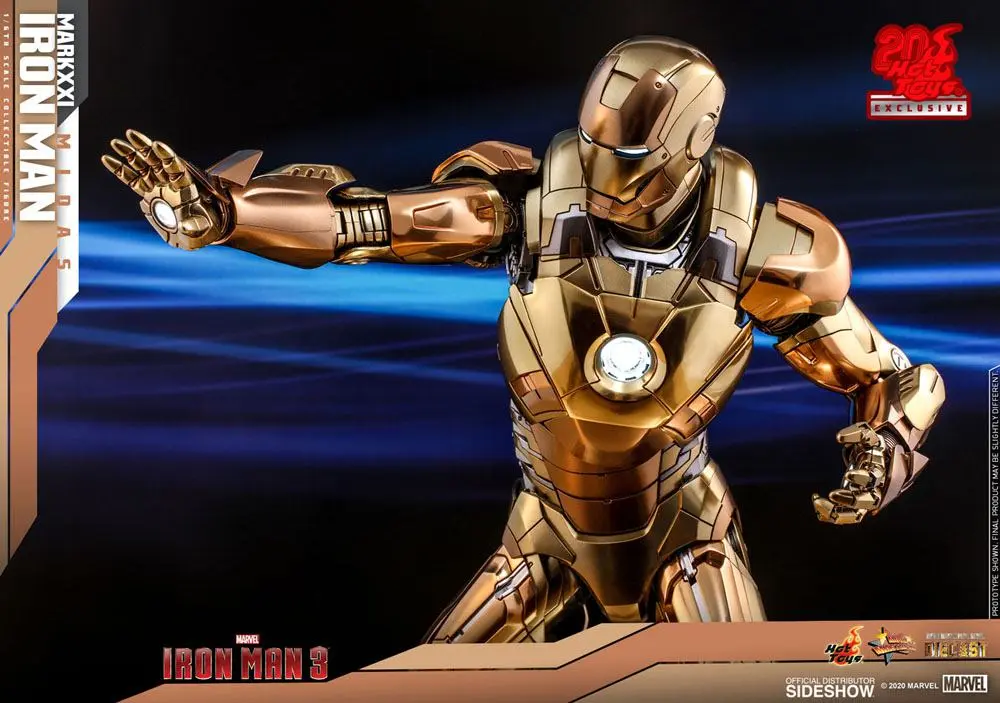 Iron Man 3 Movie Masterpiece Action Figure 1/6 Iron Man Mark XXI Midas Hot Toys Exclusive 32 cm product photo