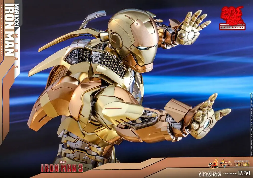 Iron Man 3 Movie Masterpiece Action Figure 1/6 Iron Man Mark XXI Midas Hot Toys Exclusive 32 cm product photo