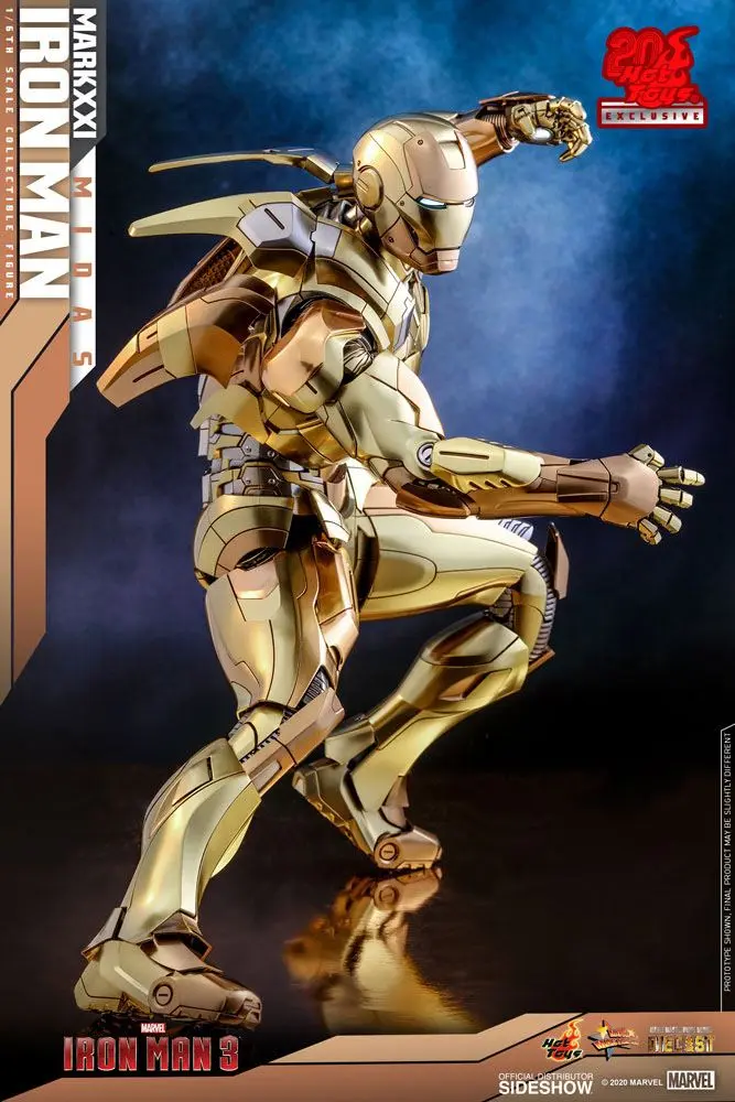 Iron Man 3 Movie Masterpiece Action Figure 1/6 Iron Man Mark XXI Midas Hot Toys Exclusive 32 cm product photo