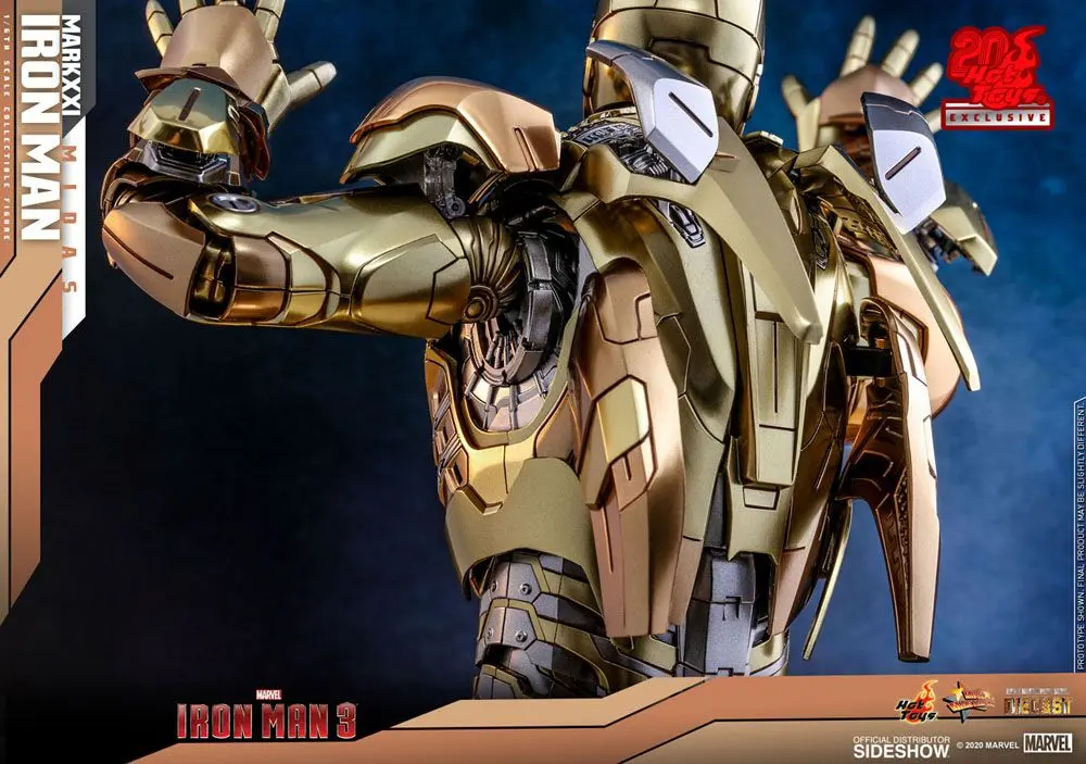 Iron Man 3 Movie Masterpiece Action Figure 1/6 Iron Man Mark XXI Midas Hot Toys Exclusive 32 cm product photo