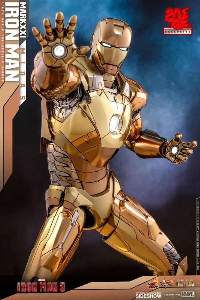 Iron Man 3 Movie Masterpiece Action Figure 1/6 Iron Man Mark XXI Midas Hot Toys Exclusive 32 cm product photo