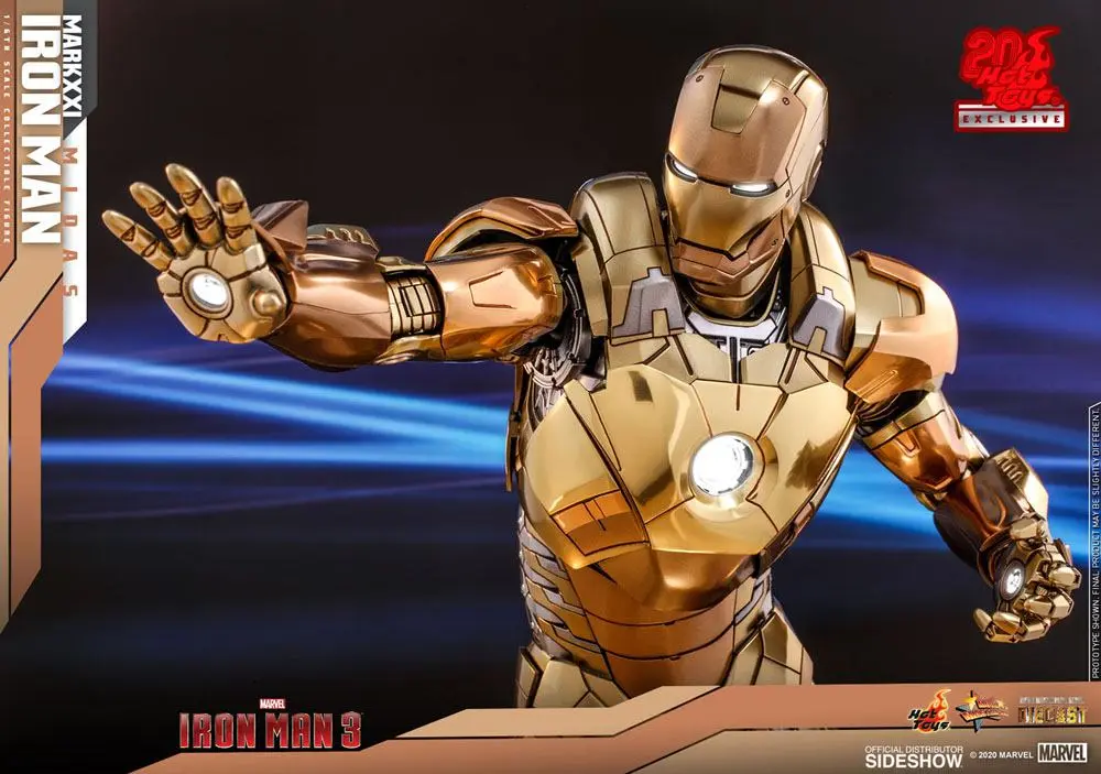 Iron Man 3 Movie Masterpiece Action Figure 1/6 Iron Man Mark XXI Midas Hot Toys Exclusive 32 cm product photo