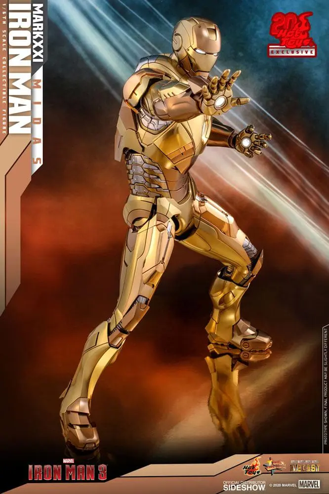Iron Man 3 Movie Masterpiece Action Figure 1/6 Iron Man Mark XXI Midas Hot Toys Exclusive 32 cm product photo