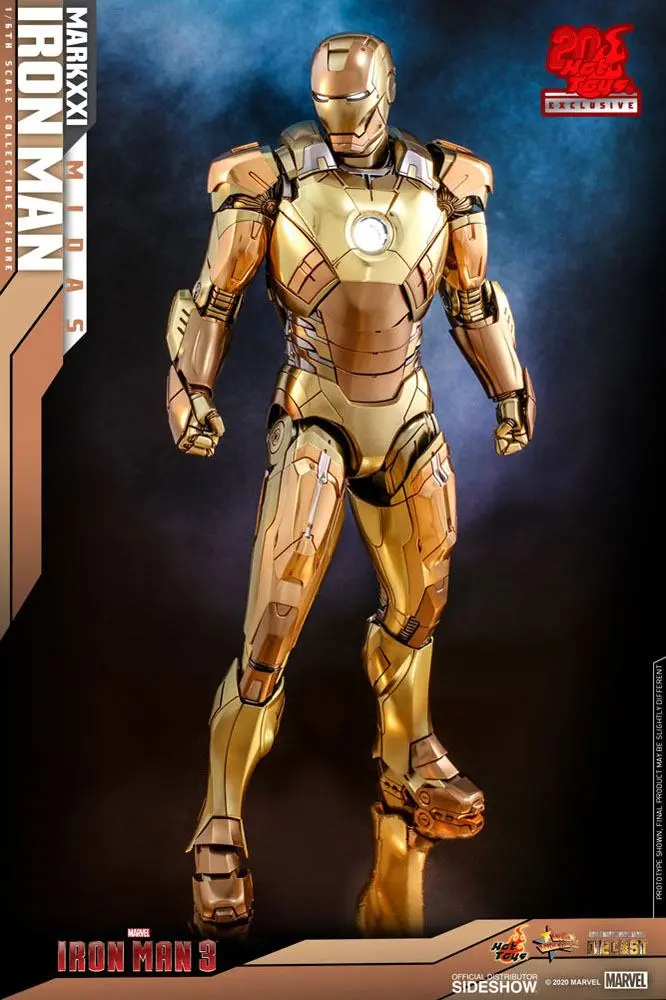 Iron Man 3 Movie Masterpiece Action Figure 1/6 Iron Man Mark XXI Midas Hot Toys Exclusive 32 cm product photo