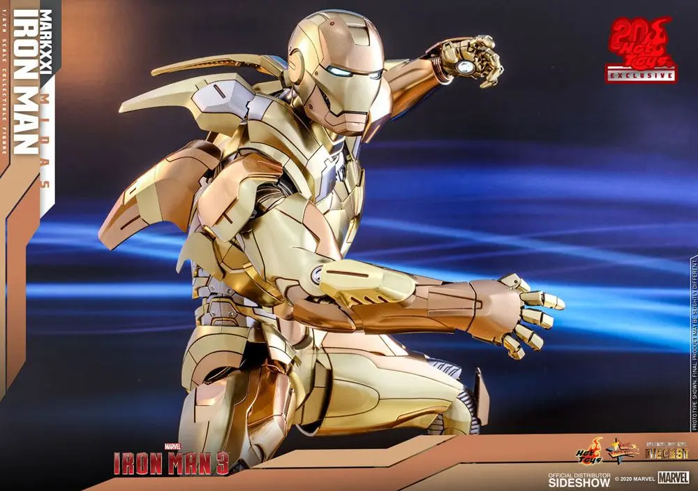 Iron Man 3 Movie Masterpiece Action Figure 1/6 Iron Man Mark XXI Midas Hot Toys Exclusive 32 cm product photo