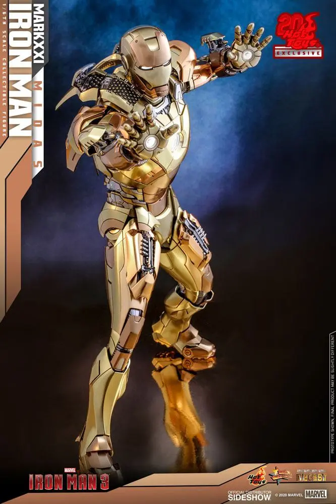 Iron Man 3 Movie Masterpiece Action Figure 1/6 Iron Man Mark XXI Midas Hot Toys Exclusive 32 cm product photo