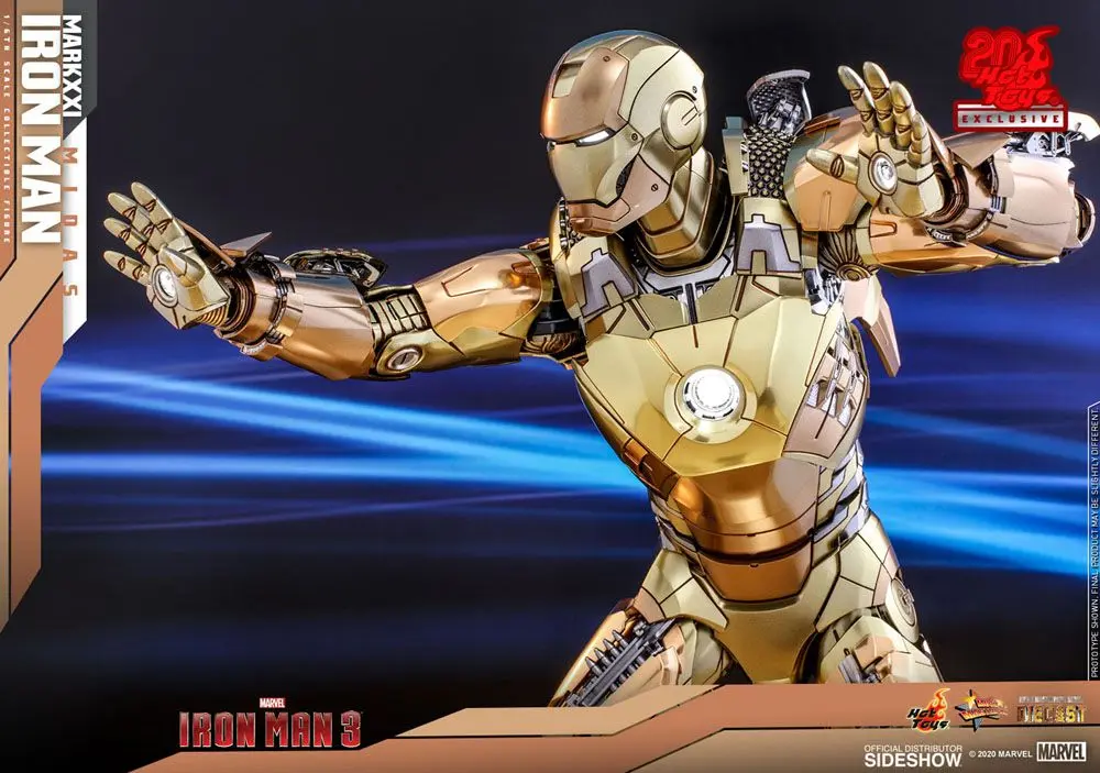 Iron Man 3 Movie Masterpiece Action Figure 1/6 Iron Man Mark XXI Midas Hot Toys Exclusive 32 cm product photo