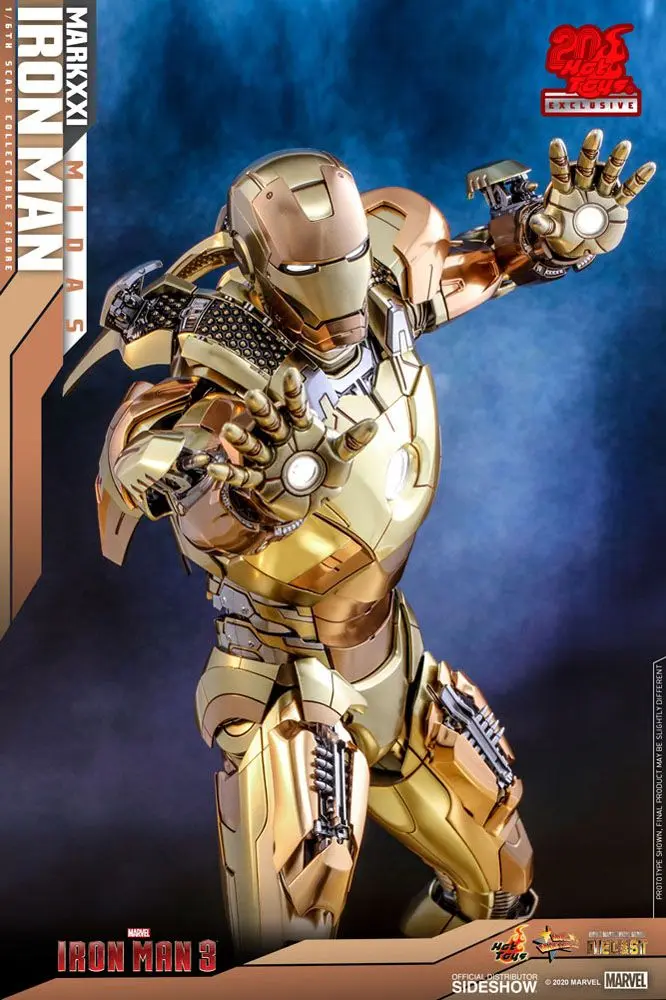 Iron Man 3 Movie Masterpiece Action Figure 1/6 Iron Man Mark XXI Midas Hot Toys Exclusive 32 cm product photo