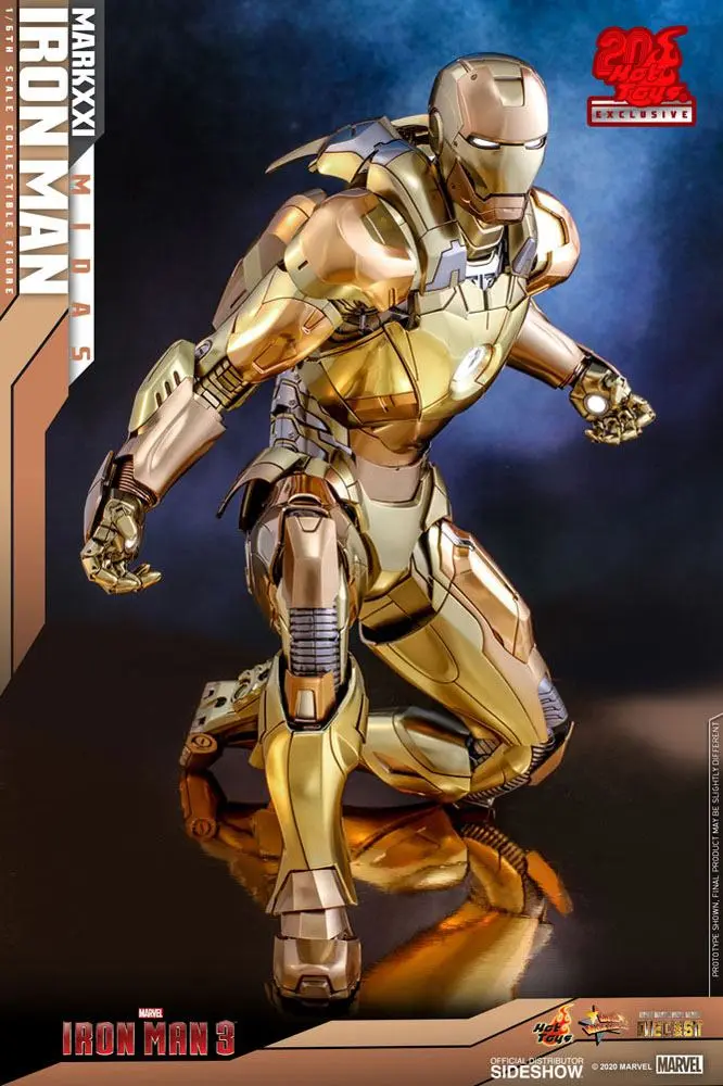 Iron Man 3 Movie Masterpiece Action Figure 1/6 Iron Man Mark XXI Midas Hot Toys Exclusive 32 cm product photo