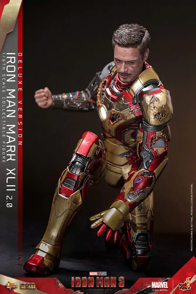 Iron Man 3 Movie Masterpiece Diecast Action Figure 1/6 Iron Man Mark XLII (2.0) Deluxe 32 cm termékfotó