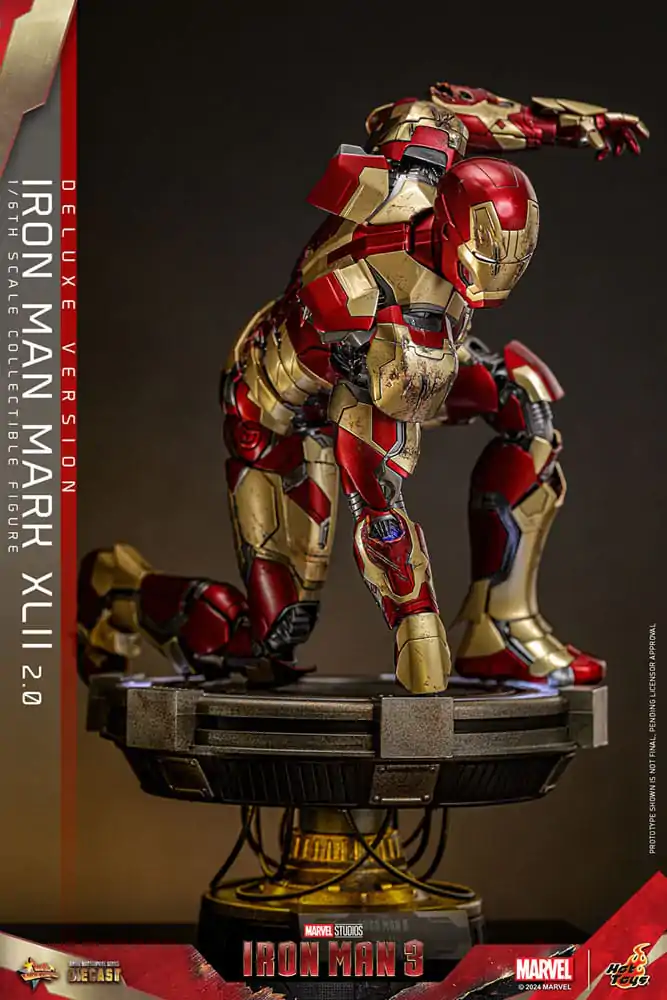 Iron Man 3 Movie Masterpiece Diecast Action Figure 1/6 Iron Man Mark XLII (2.0) Deluxe 32 cm termékfotó