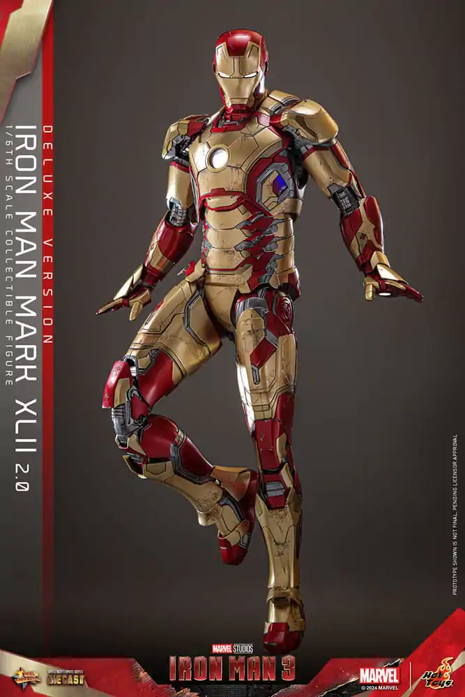 Iron Man 3 Movie Masterpiece Diecast Action Figure 1/6 Iron Man Mark XLII (2.0) Deluxe 32 cm termékfotó