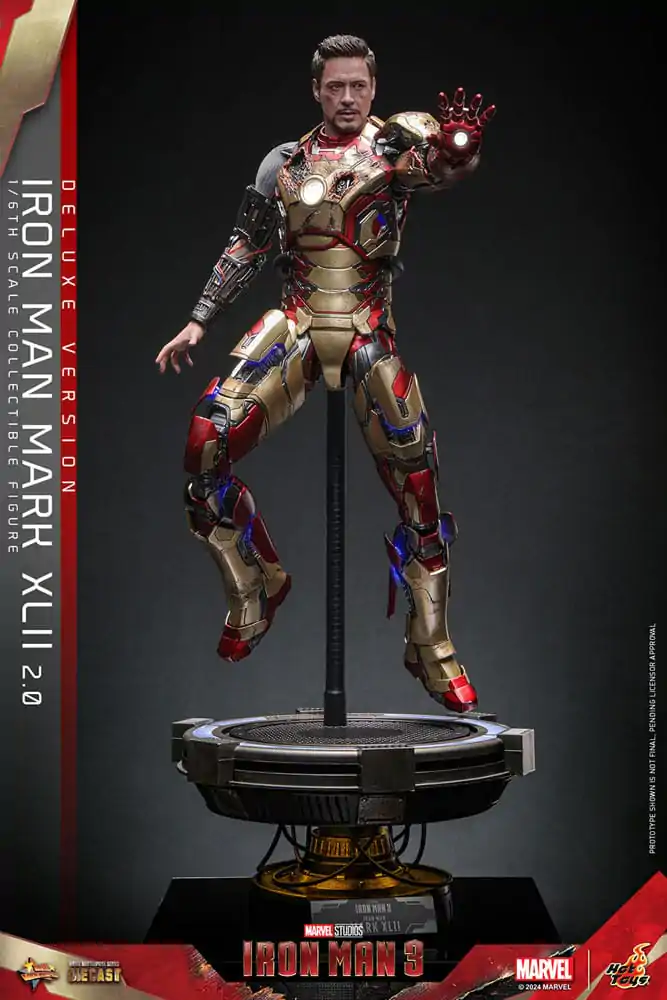 Iron Man 3 Movie Masterpiece Diecast Action Figure 1/6 Iron Man Mark XLII (2.0) Deluxe 32 cm termékfotó