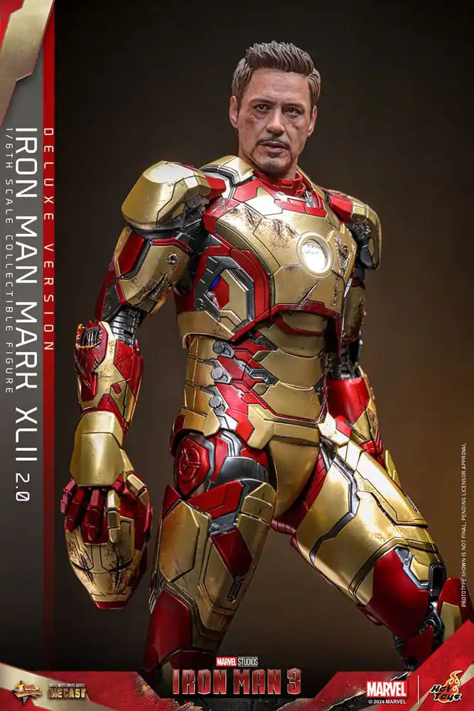 Iron Man 3 Movie Masterpiece Diecast Action Figure 1/6 Iron Man Mark XLII (2.0) Deluxe 32 cm termékfotó