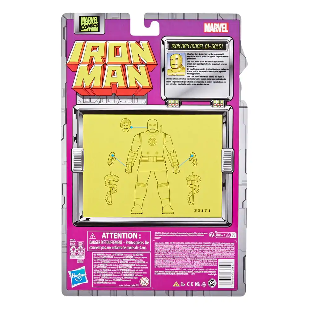 Iron Man Marvel Legends Action Figure Iron Man (Model 01-Gold) 15 cm termékfotó