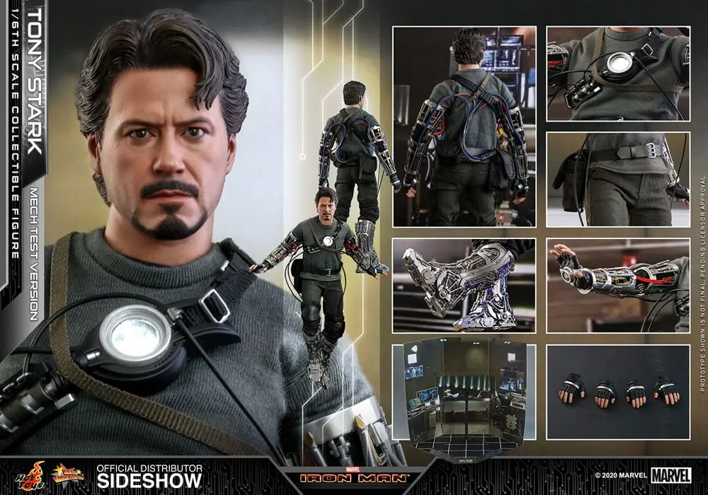 Iron Man Movie Masterpiece Action Figure 1/6 Tony Stark (Mech Test Version) 30 cm product photo