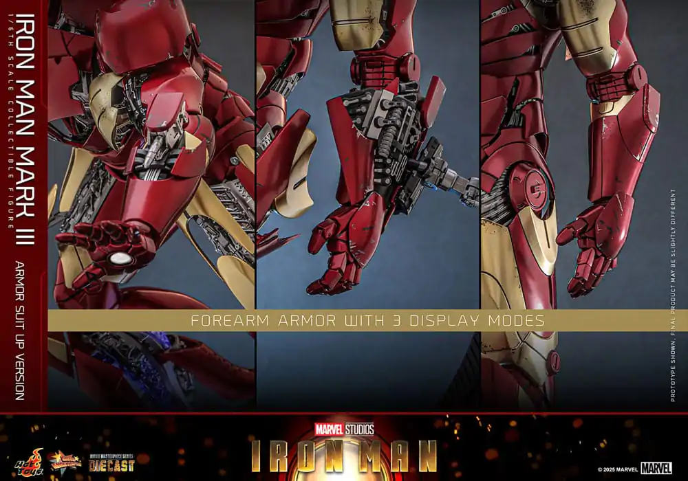 Iron Man Movie Masterpiece Diecast Action Figure 1/6 Iron Man Mark III (Armor Suit Up Version) 32 cm product photo