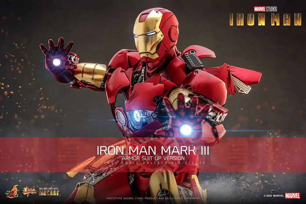 Iron Man Movie Masterpiece Diecast Action Figure 1/6 Iron Man Mark III (Armor Suit Up Version) 32 cm product photo