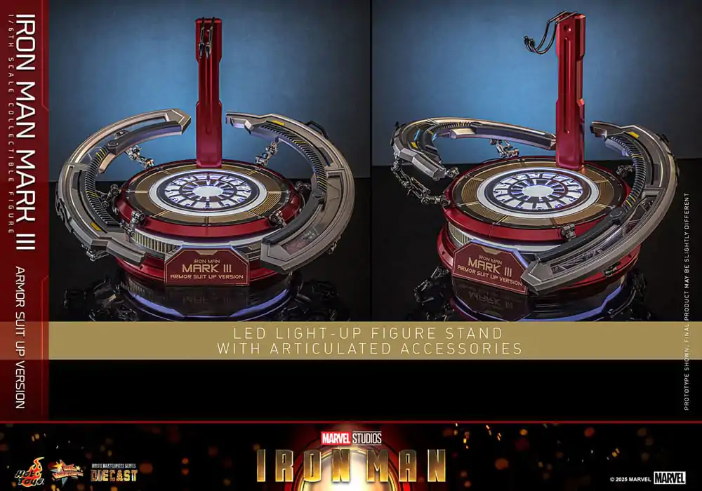 Iron Man Movie Masterpiece Diecast Action Figure 1/6 Iron Man Mark III (Armor Suit Up Version) 32 cm product photo