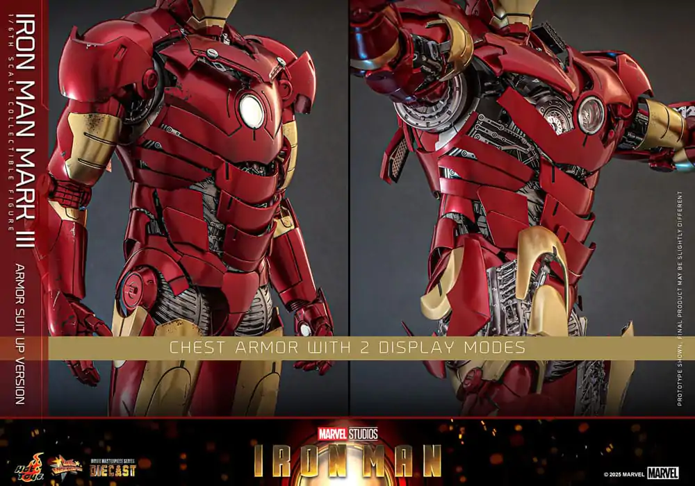 Iron Man Movie Masterpiece Diecast Action Figure 1/6 Iron Man Mark III (Armor Suit Up Version) 32 cm product photo